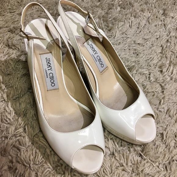 Jimmy Choo! Patent Leather! White and Gold! - Picture 2 of 7